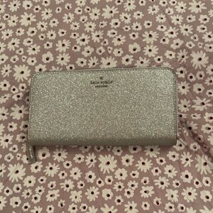 Silver Glitter Kate Spade  Wallet